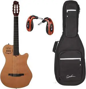 Godin Multiac Grand Concert SA Natural HG (012817) - Godin VBGAC Gig Bag - Xvive U2 Guitar Wireless System