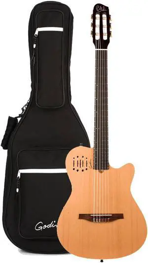 Godin 035045 MultiAc Nylon Encore Natural SG Acoustic Electric 6 string guitar with bag