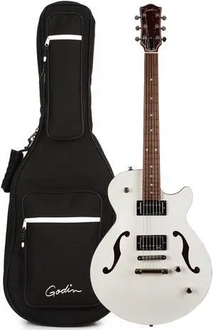 Godin (050222) Montreal Premiere HT Semi-hollow Electric Guitar - Trans White