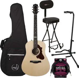 Godin (051649) Metropolis Classic QIT AEGuitar - Natural, Gator Seat and Stand, ErnieBall Cable Bundle