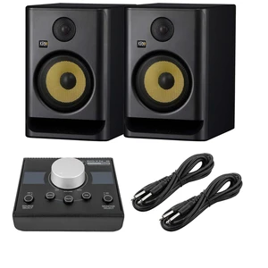 (2) KRK ROKIT 7 G5 7-inch Powered Studio Monitor (Black) - Mackie Big Knob Passive - (2)1/4 Cable Bundle (2) KRK ROKIT 7 G5 7-inch Powered Studio Monitor (Black) - Mackie Big Knob Passive - (2)1/4 Cable Bundle