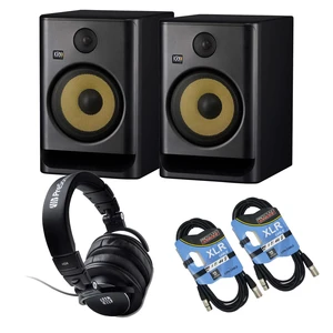 (2) KRK ROKIT 8 G5 8-inch Powered Studio Monitor (Black) - Presonus HD9 - (2)XLR Cable Bundle (2) KRK ROKIT 8 G5 8-inch Powered Studio Monitor (Black) - Presonus HD9 - (2)XLR Cable Bundle