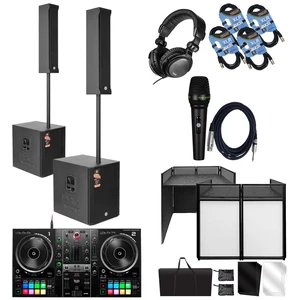 (2) PSG AUDIO Raptor 15 3400W Portable Line Array with 15 Sub - Hercules Inpulse 500 - Portable DJ Table - Tascam TH02 - PSG Audio C350 - (2) XLR Cables Bundle (2) PSG AUDIO Raptor 15 3400W Portable Line Array with 15 Sub - Hercules Inpulse 500 - Portable DJ Table - Tascam TH02 - PSG Audio C350 - (2) XLR Cables Bundle