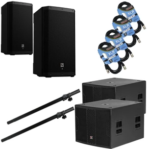(2) Electro Voice ZLX-12P-G2 - (2) PSG AUDIO Chaos 18 Active Sub 4000W - (2) Speaker Poles - (4) XLR Cables Bundle (2) Electro Voice ZLX-12P-G2 - (2) PSG AUDIO Chaos 18 Active Sub 4000W - (2) Speaker Poles - (4) XLR Cables Bundle