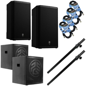 (2) Electro Voice ZLX-15P-G2 - (2) PSG AUDIO GOLIATH 18 Powered Sub 3000W -(2) Speaker Poles - (4) XLR Cables Bundle (2) Electro Voice ZLX-15P-G2 - (2) PSG AUDIO GOLIATH 18 Powered Sub 3000W -(2) Speaker Poles - (4) XLR Cables Bundle
