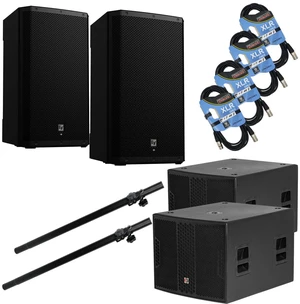 (2) Electro Voice ZLX-15P-G2 - (2) PSG AUDIO Chaos 18 Active Sub 4000W -(2) Speaker Poles - (4) XLR Cables Bundle (2) Electro Voice ZLX-15P-G2 - (2) PSG AUDIO Chaos 18 Active Sub 4000W -(2) Speaker Poles - (4) XLR Cables Bundle