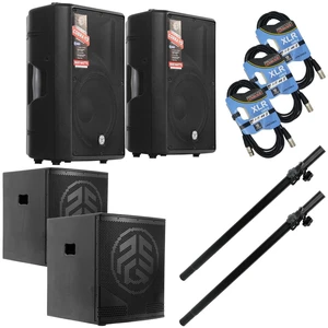 (2) PSG AUDIO Cobra 112 Active Speaker 1600 Watts - (2) PSG Audio Goliath 18 Active Sub 3000 Watts - (2) Speaker Poles - (4) XLR Cables Bundle (2) PSG AUDIO Cobra 112 Active Speaker 1600 Watts - (2) PSG Audio Goliath 18 Active Sub 3000 Watts - (2) Speaker Poles - (4) XLR Cables Bundle