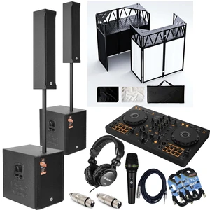 (2) PSG AUDIO Raptor 15 3400W Portable Column - Pioneer DJ DDJ-FLX4 - RDCMKL DJ Table - Tascam TH02 - PSG Audio C350 - (2) RCA to XLR Adapters - (3) XLR Cables Bundle (2) PSG AUDIO Raptor 15 3400W Portable Column - Pioneer DJ DDJ-FLX4 - RDCMKL DJ Table - Tascam TH02 - PSG Audio C350 - (2) RCA to XLR Adapters - (3) XLR Cables Bundle