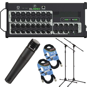 Mackie DL32SE 32 CH Digital Mixer - Shure SM57 Mic - (2) Mic Stands - (2) XLR Cables Bundle Mackie DL32SE 32 CH Digital Mixer - Shure SM57 Mic - (2) Mic Stands - (2) XLR Cables Bundle