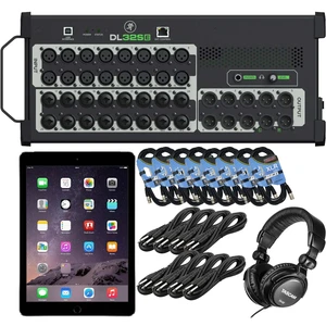 Mackie DL32SE 32 CH Digital Mixer - Apple iPad Air 2 - (8) XLR Cables - (8) 1/4 Cables - Tascam TH-02 Bundle Mackie DL32SE 32 CH Digital Mixer - Apple iPad Air 2 - (8) XLR Cables - (8) 1/4 Cables - Tascam TH-02 Bundle