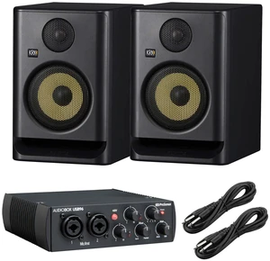 (2) KRK ROKIT 5 G5 5 Powered Studio Monitor (Black) - Presonus AudioBox USB - (2) 1/4 Cables Bundle (2) KRK ROKIT 5 G5 5 Powered Studio Monitor (Black) - Presonus AudioBox USB - (2) 1/4 Cables Bundle