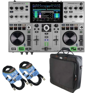 Denon DJ Prime GO+ Portable Standalone DJ System - Gator G-MIXERBAG-1818 - (2) XLR Cables Bundle Denon DJ Prime GO+ Portable Standalone DJ System - Gator G-MIXERBAG-1818 - (2) XLR Cables Bundle