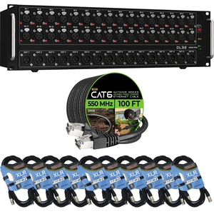 Midas DL32 32-input / 16-output Stage Box - GearIT CAT6 Cable 100FT - (10) XLR Cables Bundle Midas DL32 32-input / 16-output Stage Box - GearIT CAT6 Cable 100FT - (10) XLR Cables Bundle