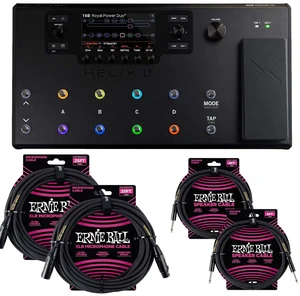 Line 6 Helix LT Guitar Multi-effects Processor, (2) ErnieBall XLR 25FT, (2) ErnieBall 1/4 Bundle Line 6 Helix LT Guitar Multi-effects Processor, (2) ErnieBall XLR 25FT, (2) ErnieBall 1/4 Bundle
