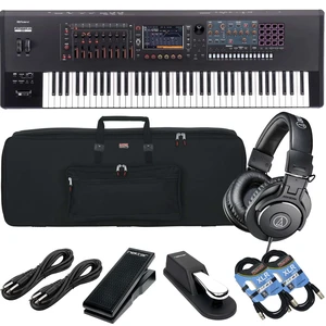 Roland Fantom 7 EX Synthesizer Workstation, Gator GKB-76, Sustain Pedal, Nektar NX-P, (2) XLR Cables, (2) 1/4 Cable, ATH-M30X Bundle Roland Fantom 7 EX Synthesizer Workstation, Gator GKB-76, Sustain Pedal, Nektar NX-P, (2) XLR Cables, (2) 1/4 Cable, ATH-M30X Bundle