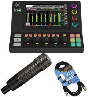 Mackie DLZ Creator XS Compact Digital Mixer, Electro-Voice RE320, XLR Cable Bundle Mackie DLZ Creator XS Compact Digital Mixer, Electro-Voice RE320, XLR Cable Bundle
