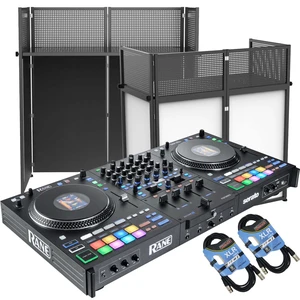 Rane PERFORMER 4-channel Motorized DJ Controller, DJ Facade Table Station, (2) XLR Cables Bundle Rane PERFORMER 4-channel Motorized DJ Controller, DJ Facade Table Station, (2) XLR Cables Bundle