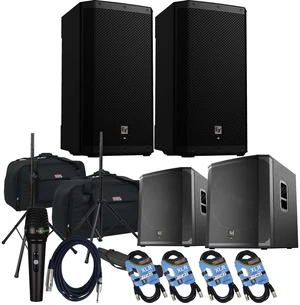 (2) Electro-Voice ZLX-12P-G2 12 1000W Powered Speaker, (2) Gator Tote-12 Bag, (2) EV ELX200-18SP, PSG AUDIO C350, (2) Speaker Stands, (4) XLR Cables Bundle (2) Electro-Voice ZLX-12P-G2 12 1000W Powered Speaker, (2) Gator Tote-12 Bag, (2) EV ELX200-18SP, PSG AUDIO C350, (2) Speaker Stands, (4) XLR Cables Bundle