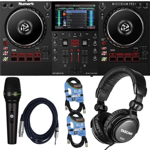 Numark Mixstream Pro+ Standalone DJ Controller, Tascam TH02, (2) XLR Cables, PSG AUDIO C350 Bundle Numark Mixstream Pro+ Standalone DJ Controller, Tascam TH02, (2) XLR Cables, PSG AUDIO C350 Bundle