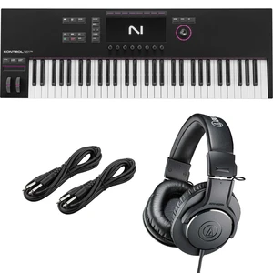 Native Instruments Kontrol S61 MK3 Keyboard Controller, AT ATH-M20X, (2) 1/4 Cables Bundle Native Instruments Kontrol S61 MK3 Keyboard Controller, AT ATH-M20X, (2) 1/4 Cables Bundle