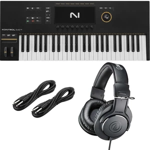 Native Instruments Kontrol S49 Mk3 Keyboard Controller, AT ATH-M20X, (2) 1/4 Cables Bundle Native Instruments Kontrol S49 Mk3 Keyboard Controller, AT ATH-M20X, (2) 1/4 Cables Bundle