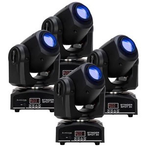 (4) Eliminator Stinger Spot 30 30W LED Mini Moving Head Bundle (4) Eliminator Stinger Spot 30 30W LED Mini Moving Head Bundle