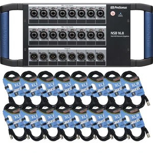 PreSonus NSB 16.8 AVB Networked Stage Box, (16) XLR Cables Bundle PreSonus NSB 16.8 AVB Networked Stage Box, (16) XLR Cables Bundle