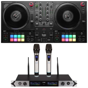 Hercules DJ DJControl Inpulse T7 2-deck Motorized DJ Controller, PSG AUDIO MP-0919 Dual Wireless Mic Bundle Hercules DJ DJControl Inpulse T7 2-deck Motorized DJ Controller, PSG AUDIO MP-0919 Dual Wireless Mic Bundle