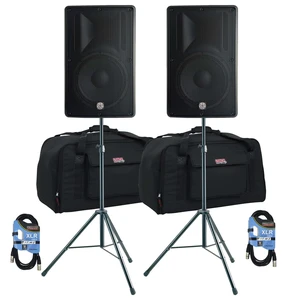 (2) PSG Audio Cobra 12" 1600 Watt, (2) Gatot Tote12, Stands, (2) XLR Cables Bundle (2) PSG Audio Cobra 12" 1600 Watt, (2) Gatot Tote12, Stands, (2) XLR Cables Bundle