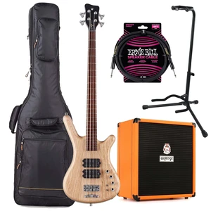 Warwick Pro Series Corvette $$-4 String Natural Transparent Satin, Orange Crush Bass 25W Bass, ErnieBall Cable, Gator GFW-GTR-1000 Bundle Warwick Pro Series Corvette $$-4 String Natural Transparent Satin, Orange Crush Bass 25W Bass, ErnieBall Cable, Gator GFW-GTR-1000 Bundle