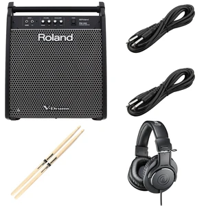 Roland PM-200 180-watt 1x12" - Tasacam TH02 - Drum Stick - (2) 1/4 Cable Roland PM-200 180-watt 1x12" - Tasacam TH02 - Drum Stick - (2) 1/4 Cable