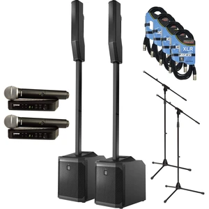 Electro-Voice EVOLVE 30M (Pair) (2) BLX24/PG58 Wireless Mic (2) Mic Stands (4) XLR Cables (2) Mic Clips Electro-Voice EVOLVE 30M (Pair) (2) BLX24/PG58 Wireless Mic (2) Mic Stands (4) XLR Cables (2) Mic Clips
