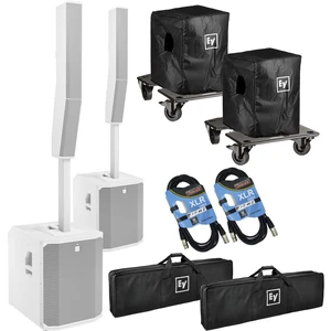 (2) Electro-Voice Evolve 90 2000W Column PA Speaker (White) - (2) Evolve Sub Cover - (2) EVOLVE 90 Dolly - (2) XLR Cables Bundle (2) Electro-Voice Evolve 90 2000W Column PA Speaker (White) - (2) Evolve Sub Cover - (2) EVOLVE 90 Dolly - (2) XLR Cables Bundle