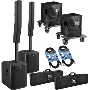 (2) Electro-Voice Evolve 90 2000W Column PA Speaker (Black) - (2) Evolve Sub Cover - (2) EVOLVE 90 Dolly - (2) XLR Cables Bundle (2) Electro-Voice Evolve 90 2000W Column PA Speaker (Black) - (2) Evolve Sub Cover - (2) EVOLVE 90 Dolly - (2) XLR Cables Bundle