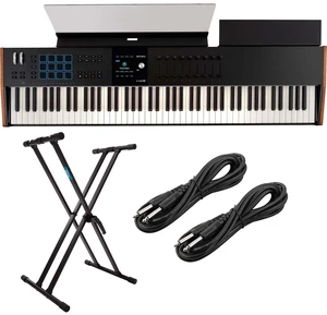 Arturia KeyLab 88 MK3 Keyboard Controller (Black) - Keyboard Stand - (2) 1/4 Cables Bundle Arturia KeyLab 88 MK3 Keyboard Controller (Black) - Keyboard Stand - (2) 1/4 Cables Bundle