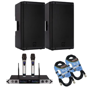 (2) RCF ART 912-A Two-Way 12 2100W Powered PA Speaker - PSG AUDIO MP0919 - (2) XLR Cables Bundle (2) RCF ART 912-A Two-Way 12 2100W Powered PA Speaker - PSG AUDIO MP0919 - (2) XLR Cables Bundle