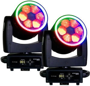 (2) Eliminator Lighting Stryker Max LED Moving Head Bundle (2) Eliminator Lighting Stryker Max LED Moving Head Bundle