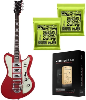 Schecter Ultra III Electric Guitar Vintage Red - (2) Ernie Ball 2221- D'Addario Humidipak Bundle Schecter Ultra III Electric Guitar Vintage Red - (2) Ernie Ball 2221- D'Addario Humidipak Bundle