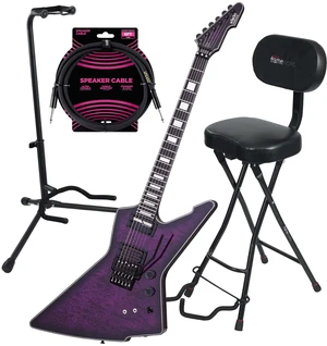 Schecter E-1 FR S Special Edition Electric Guitar Trans Purple Burst - Gator GFW-GTR-SEAT and Stand Combo - Guitar Cable 1/4 Bundle Schecter E-1 FR S Special Edition Electric Guitar Trans Purple Burst - Gator GFW-GTR-SEAT and Stand Combo - Guitar Cable 1/4 Bundle