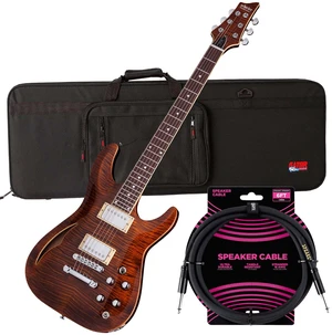 Schecter C-1 E/A Classic Semi-hollowbody Electric Guitar Cats Eye - Gator GL-ELECTRIC Case - Guitar Cable 1/4 Bundle Schecter C-1 E/A Classic Semi-hollowbody Electric Guitar Cats Eye - Gator GL-ELECTRIC Case - Guitar Cable 1/4 Bundle
