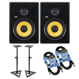 (2) KRK Kreate 8 Powered Studio Monitor - Studio Monitor Stands - (2) XLR Cables Bundle (2) KRK Kreate 8 Powered Studio Monitor - Studio Monitor Stands - (2) XLR Cables Bundle