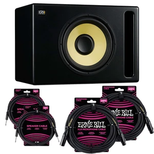 KRK S12.4 12 Powered Studio Subwoofer - (2) ErnieBall XLR - (2) ErnieBall 1/4 Bundle KRK S12.4 12 Powered Studio Subwoofer - (2) ErnieBall XLR - (2) ErnieBall 1/4 Bundle