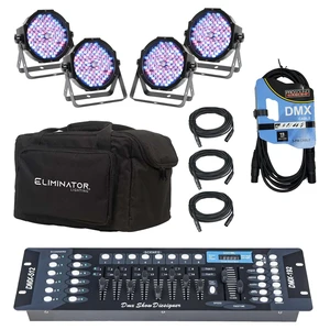 Eliminator Mega Flat PAK EP Lighting System - DMX Controller Board - DMX Cable Bundle Eliminator Mega Flat PAK EP Lighting System - DMX Controller Board - DMX Cable Bundle