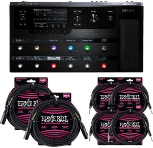 Line 6 Helix Guitar Multi-effects Floor Processor, (2) ErnieBall XLR 25FT, (4) ErnieBall 1/4 Bundle Line 6 Helix Guitar Multi-effects Floor Processor, (2) ErnieBall XLR 25FT, (4) ErnieBall 1/4 Bundle