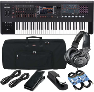 Roland Fantom 6 EX Synthesizer Workstation, Gator GKB-61, Sustain Pedal, Nektar NX-P, (2) XLR Cables, (2) 1/4 Cables, ATH-M30X Bundle Roland Fantom 6 EX Synthesizer Workstation, Gator GKB-61, Sustain Pedal, Nektar NX-P, (2) XLR Cables, (2) 1/4 Cables, ATH-M30X Bundle