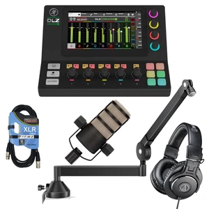 Mackie DLZ Creator XS Compact Digital Mixer, Rode PodMic, Boom Arm, XLR Cable, AT ATH-M30X Bundle Mackie DLZ Creator XS Compact Digital Mixer, Rode PodMic, Boom Arm, XLR Cable, AT ATH-M30X Bundle