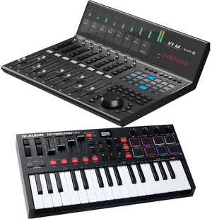 Icon Pro Audio V1-M DAW Control Surface, M-Audio Oxygen Pro Mini Bundle Icon Pro Audio V1-M DAW Control Surface, M-Audio Oxygen Pro Mini Bundle