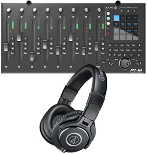 Icon Pro Audio P1-M DAW Control Surface, Audio Technica ATH-M40X Bundle Icon Pro Audio P1-M DAW Control Surface, Audio Technica ATH-M40X Bundle