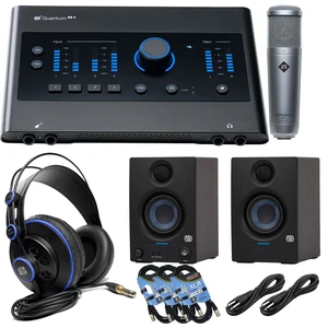 PreSonus Quantum ES 4 USB-C Audio Interface, Presonus E3.5, Presonus HD7, PreSonus PX-1, (3) XLR Cables, (2) 1/4 Cables Bundle PreSonus Quantum ES 4 USB-C Audio Interface, Presonus E3.5, Presonus HD7, PreSonus PX-1, (3) XLR Cables, (2) 1/4 Cables Bundle