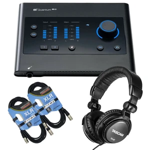 PreSonus Quantum ES 2 USB-C Audio Interface, Tascam TH02, (2) XLR Cables Bundle PreSonus Quantum ES 2 USB-C Audio Interface, Tascam TH02, (2) XLR Cables Bundle